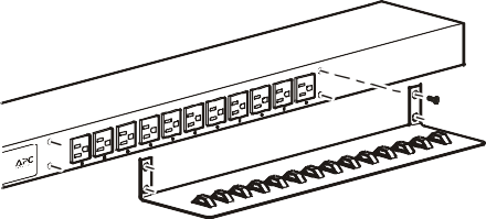 固定托盘安装到机架PDU